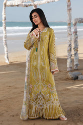 QALAMQAR-UNSTITCHED 3PC LAWN CHIKENKARI EMBROIDERED SUIT-PK-4758
