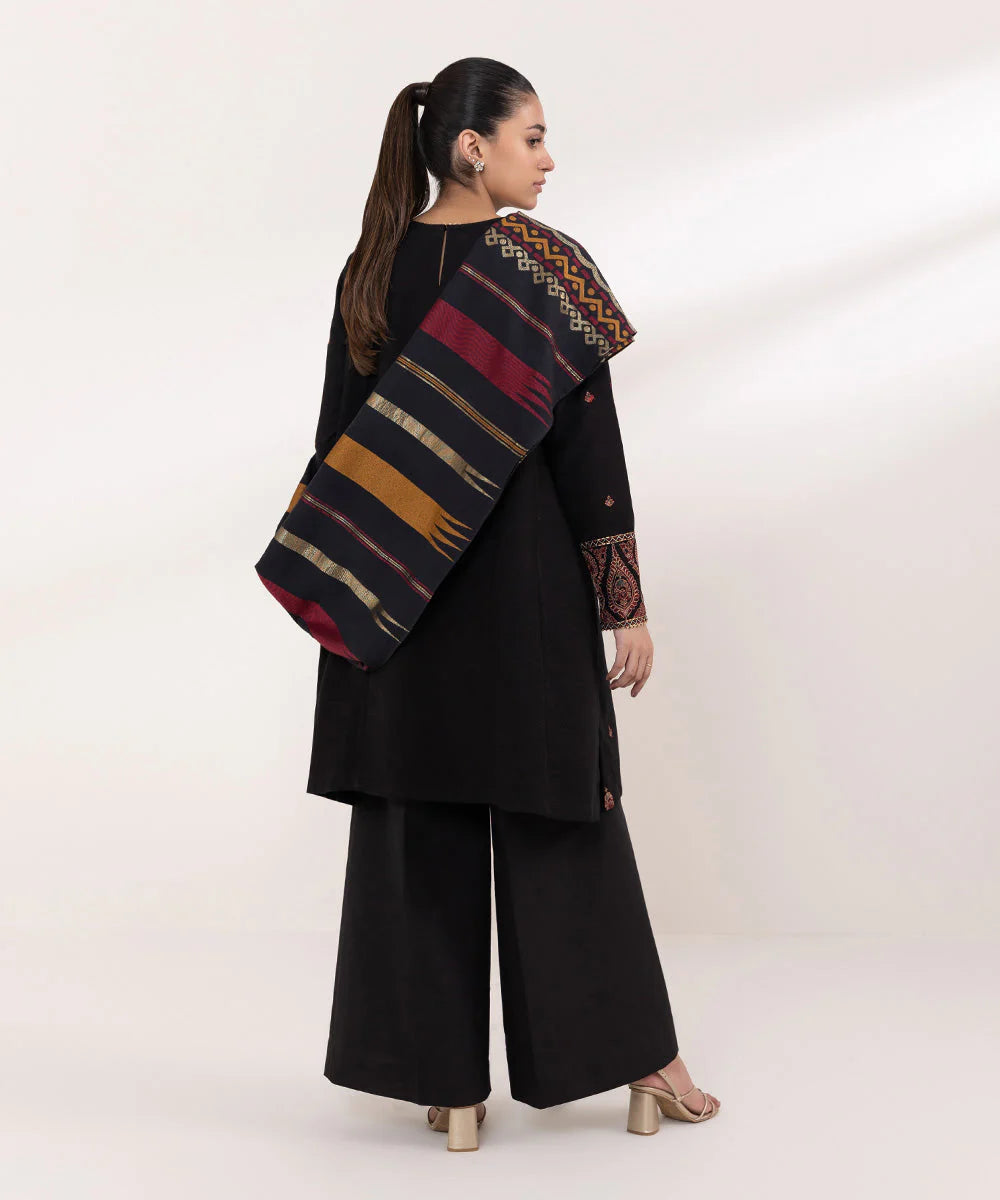 SAPPHIRE-UNSTITCHED 3PC DHANAK EMBROIDERED SUIT-PK-3589