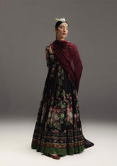 ZARA SHAH JAHAN-FROCK 3PC DIGITAL PRINTED FROCK AND SILK PRINTED DUPATTA-AND TROUSER-PK-1205