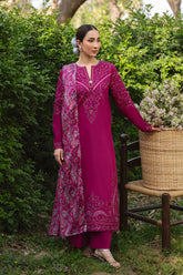 MANNAT-UNSTITCHED 3PC DHANAK EMBROIDERED SUIT-PK-5219