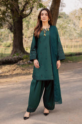 BATIK-UNTITCHED 3PC DHANAK EMBROIDERED SUIT-PK-5197
