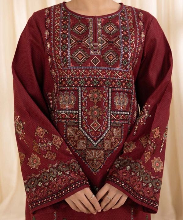 SAPPHIRE-UNSTITCHED 3PC DHANAK EMBROIDERED SUIT-PK-3746