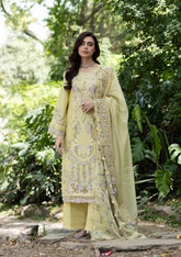 ELAF-UNSTITCHED 3PC LAWN EMBROIDERED SUIT-PK-4912
