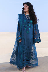 NUREH-UNSTITCHED 3PC LAWN LASERWORK EMBROIDERED SUIT-PK-4784