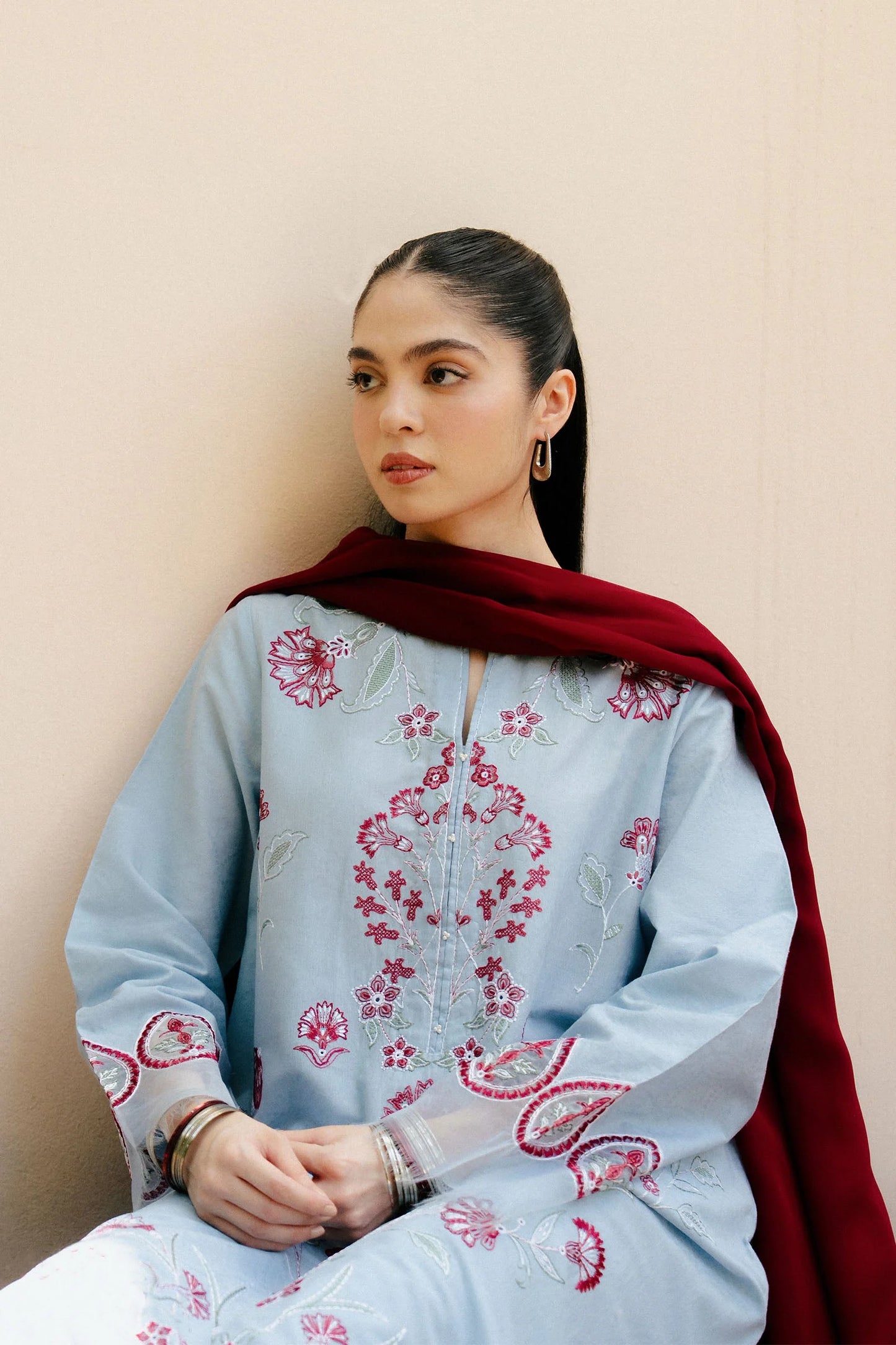 ZARA SHAH JAHAN-UNSTITCHED 3PC DHANAK EMBROIDERED SUIT-PK-5777