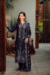 QALAMQAR-UNSTITCHED 3PC DHANAK EMBROIDERED SUIT-PK-5041