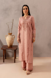 BATIK-2PIECE DHANAK EMBROIDERED SHIRT WITH DHANAK EMB TROUSER-PK-15017