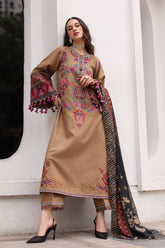 CHARIZMA-UNSTITCHED 3PC DHANAK EMBROIDERED SUIT-PK-5319