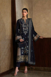 ZAHA- UNSTITCHED 3PC DHANAK EMBROIDERED SUIT-PK-5782
