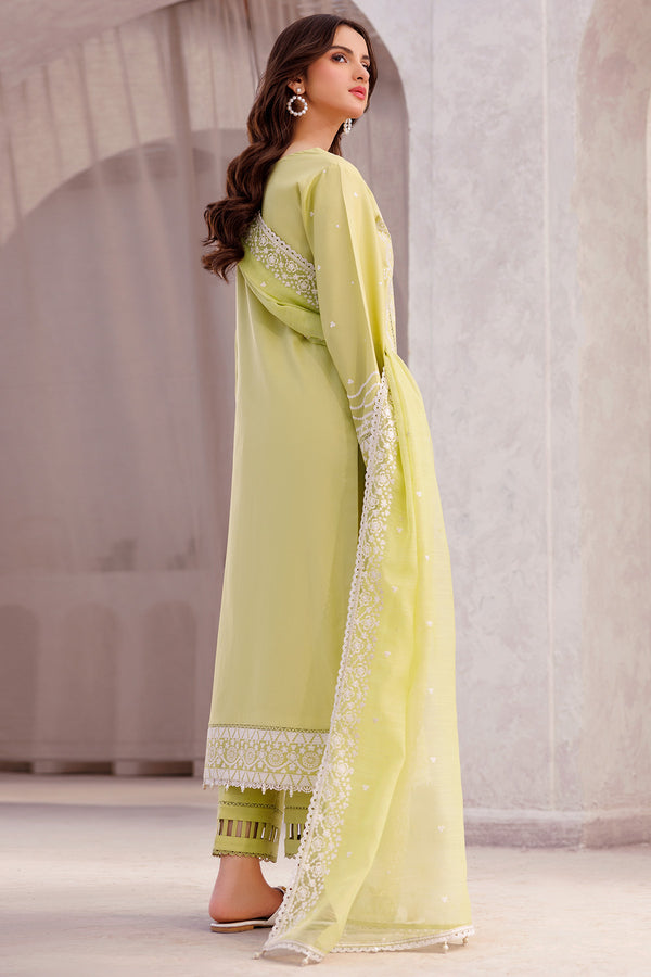 SAPPHIRE-3PC LAWN EMBROIDERED SHIRT WITH ORGANZA EMBROIDERED DUPATTA AND LAWN TROUSER-PK-5615