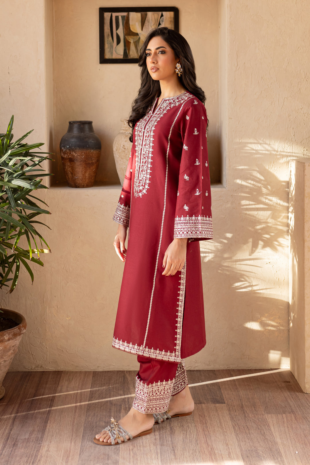 BATIK-UNSTITCHED 2PC EMBROIDERED LAWN DRESS-PK-5686