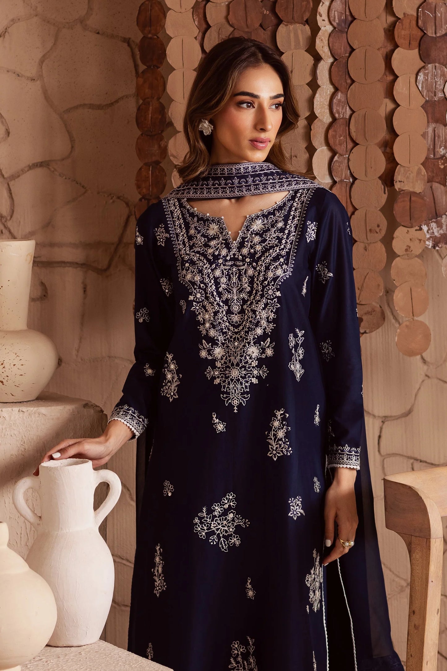 BATIK- UNSTITCHED 3PC DHANAK EMBROIDERED SUIT-PK-5773