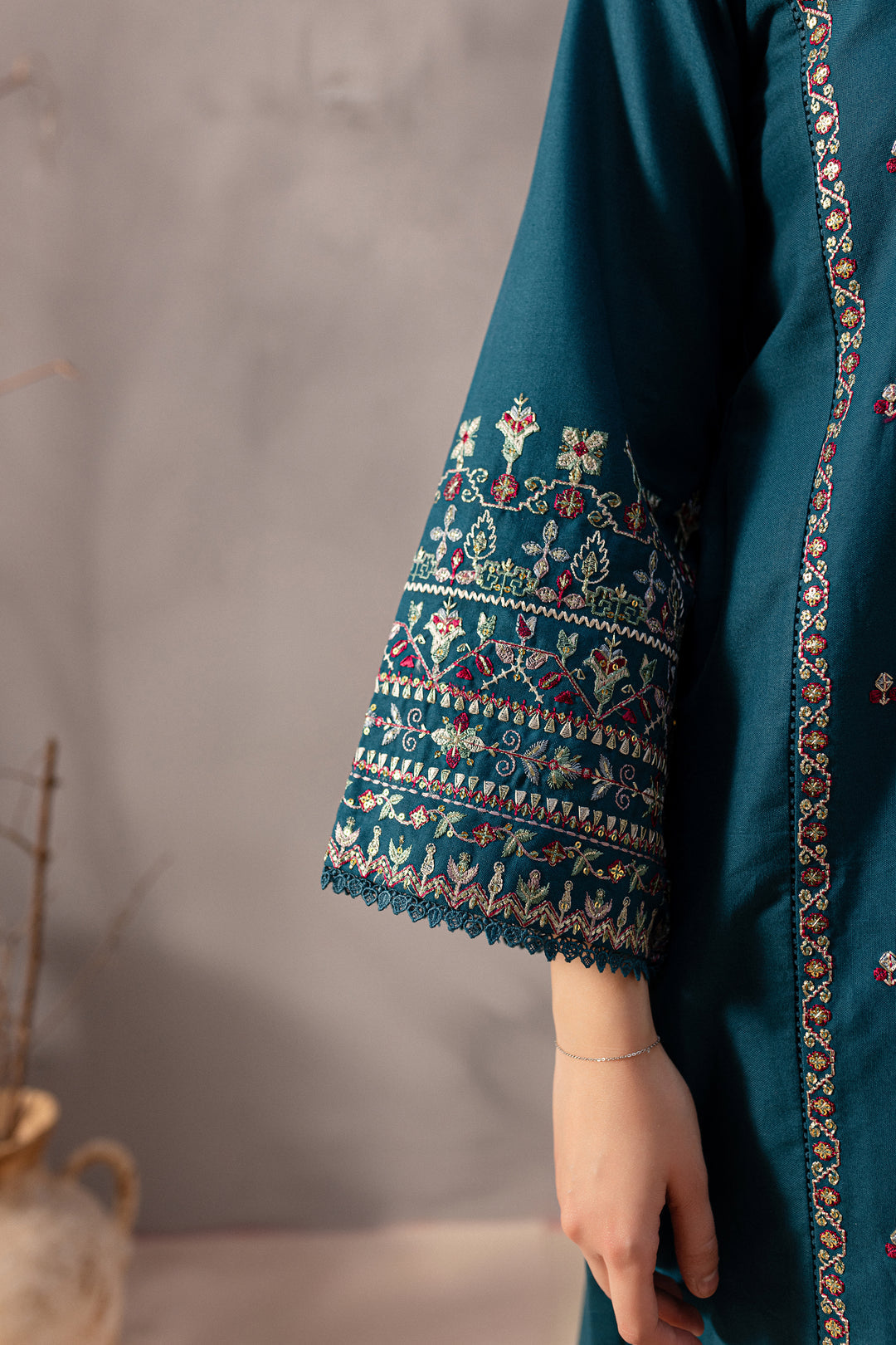 BATIK-2PC SEQUIN LAWN EMBROIDERED SHIRT WITH SEQUIN LAWN EMBROIDERED TROUSER-PK-5586