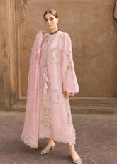 CRIMSON-UNSTITCHED 3PC DHANAK EMBROIDERED SUIT-PK-5190