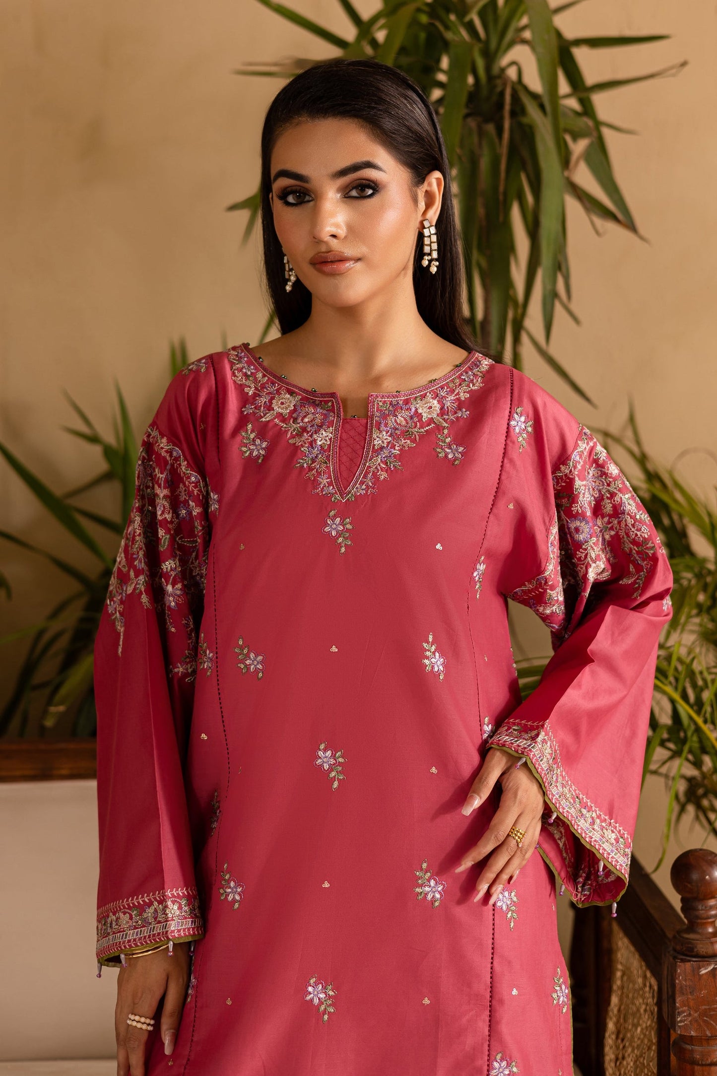 BATIK-UNSTITCHED 2PC DHANAK EMBROIDERED SUIT-PK-114