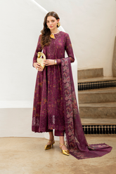 IZNIK-UNSTITCHED 3PC LAWN PRINTED CHIKAN EMB FROCK -PK-011