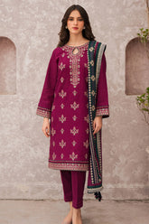 JAZMIN_3PC LAWN EMBROIDERED SHIRT WITH DIGITAL PRINT DUPATTA & TROUSER-PK-3200