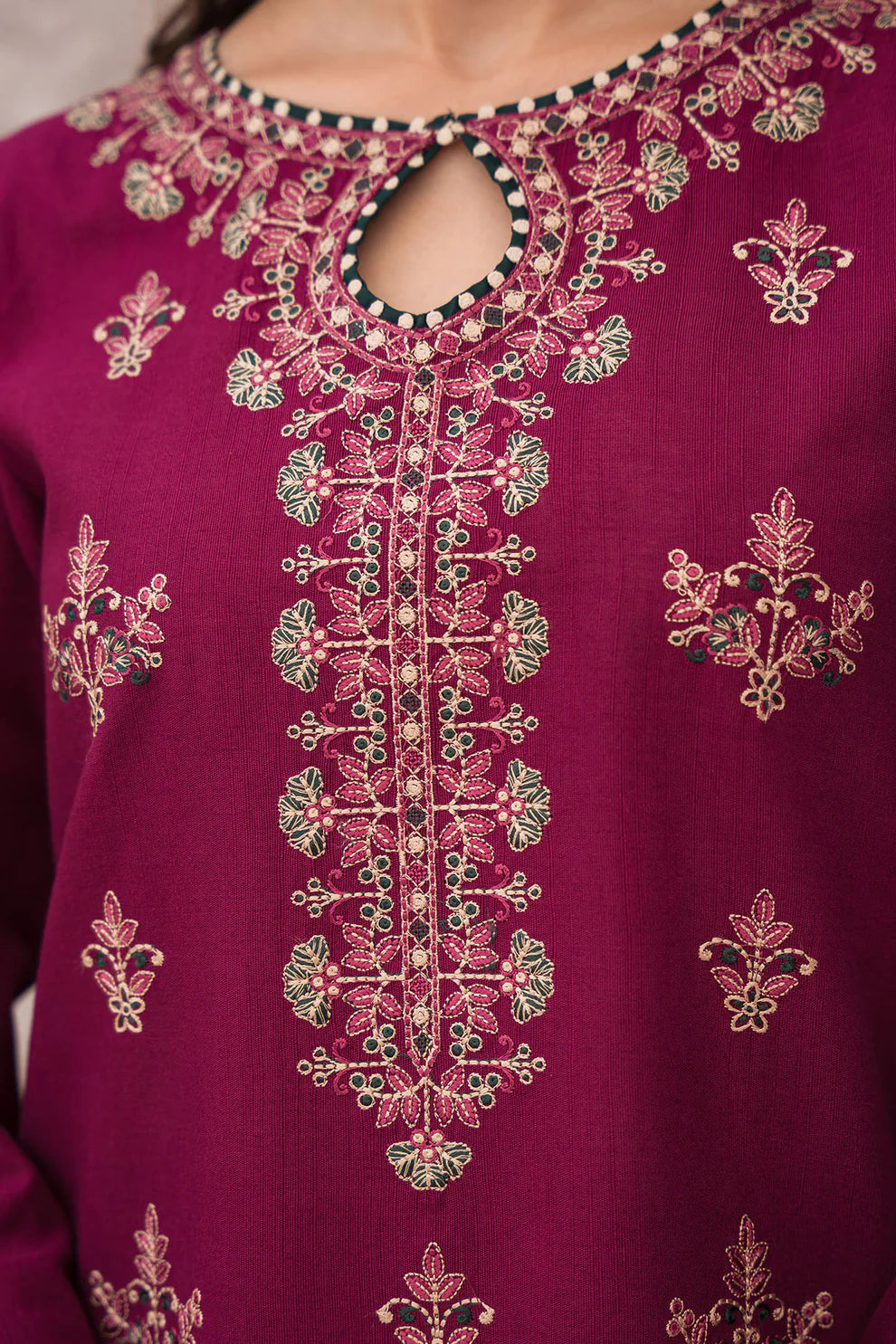 JAZMIN_3PC LAWN EMBROIDERED SHIRT WITH DIGITAL PRINT DUPATTA & TROUSER-PK-3200