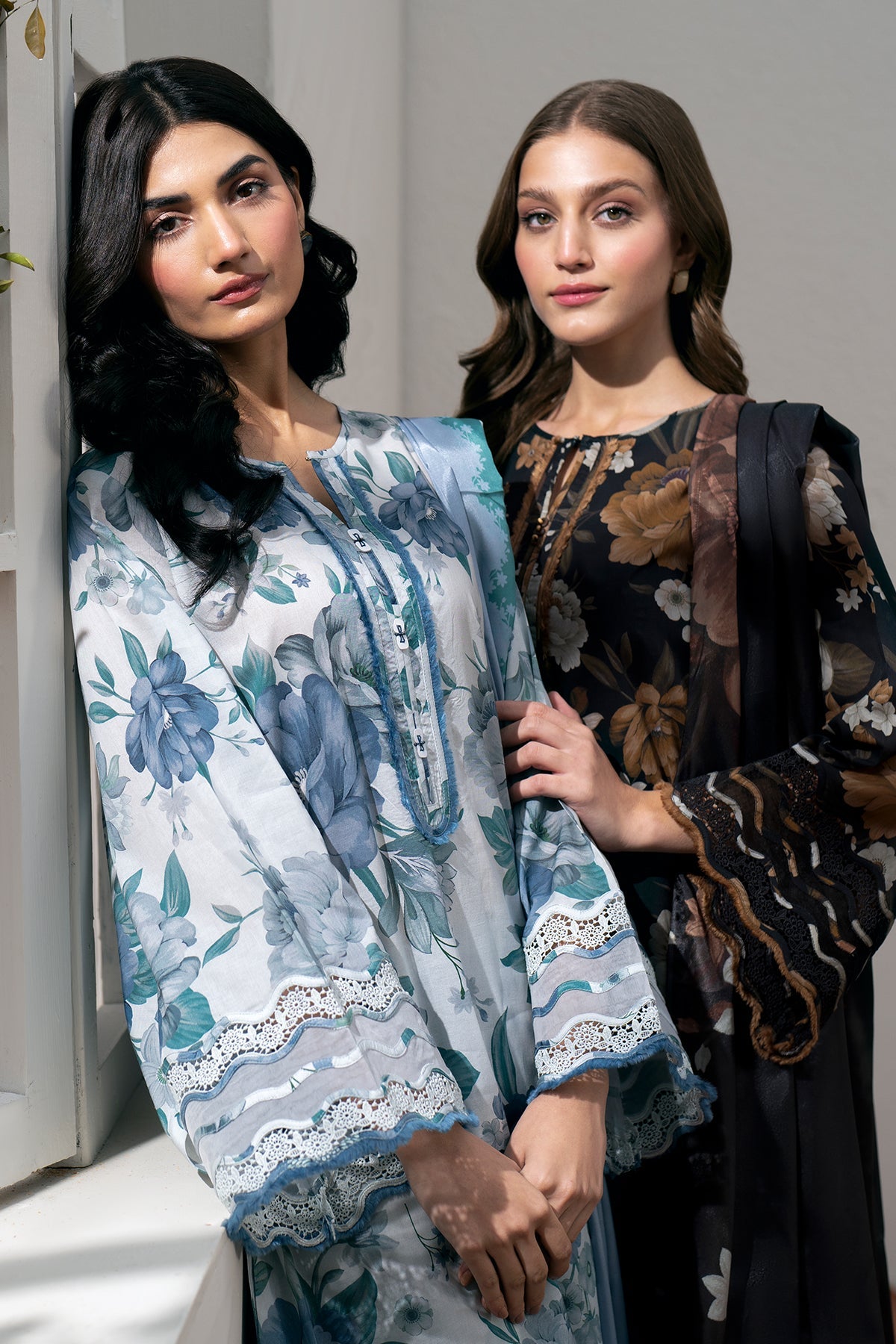 BAROQUE-UNSTITCHED 3PC LAWN PRINTED SUIT-PK-5727
