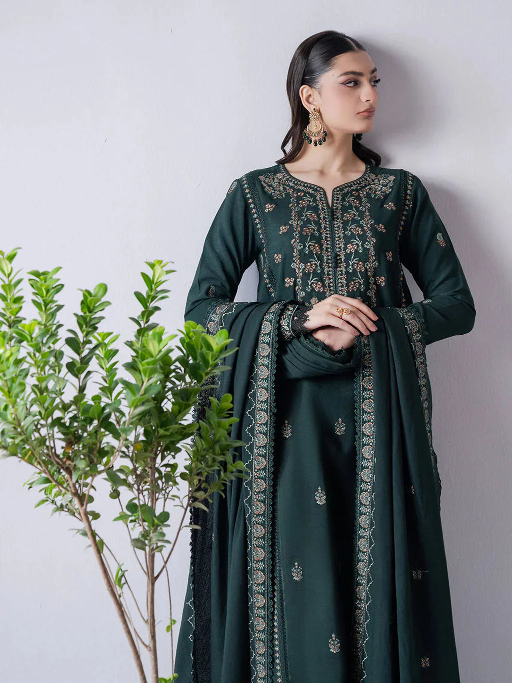 ASIM JOFA-UNSTITCHED 3PC DHANAK HEAVY EMBROIDERED SUIT-PK-5795