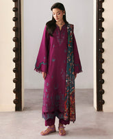 REPUBLIC WOMENSWEAR-UNSTITCHED 3PC DHANAK EMBROIDERED SUIT-PK-5175