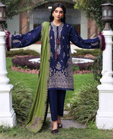 REPUBLIC WOMENSWEAR-UNSTITCHED 3PC KARANDI EMBROIDERED SUIT-PK-5246