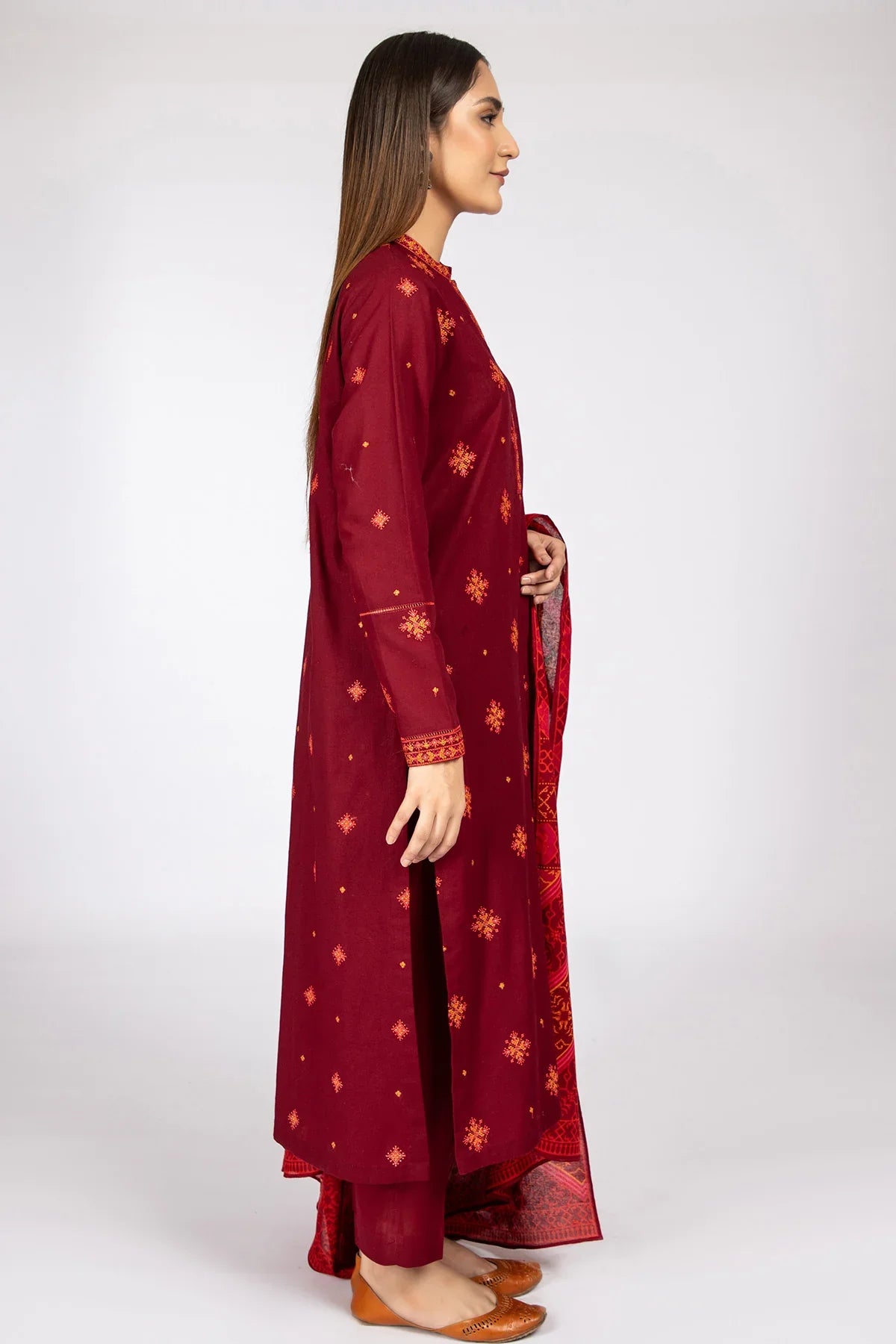 KAYSERIA- 3PC LAWN EMBROIDERED WITH DIGITAL PRINT DUPATTA & TROUSER-PK-3124