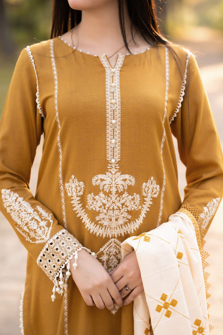 LIBAAS-UNSTITCHED 3PC DHANAK EMBROIDERED SUIT-PK-5811