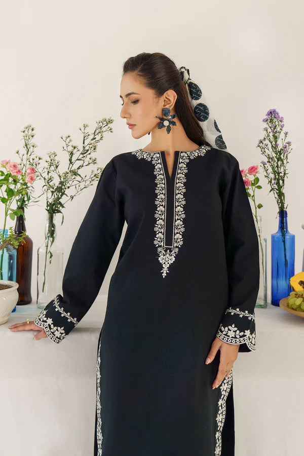 URGE - 3PC DHANAK EMBROIDERED SHIRT WITH PRINTED SHAWL AND TROUSER-EP-5354
