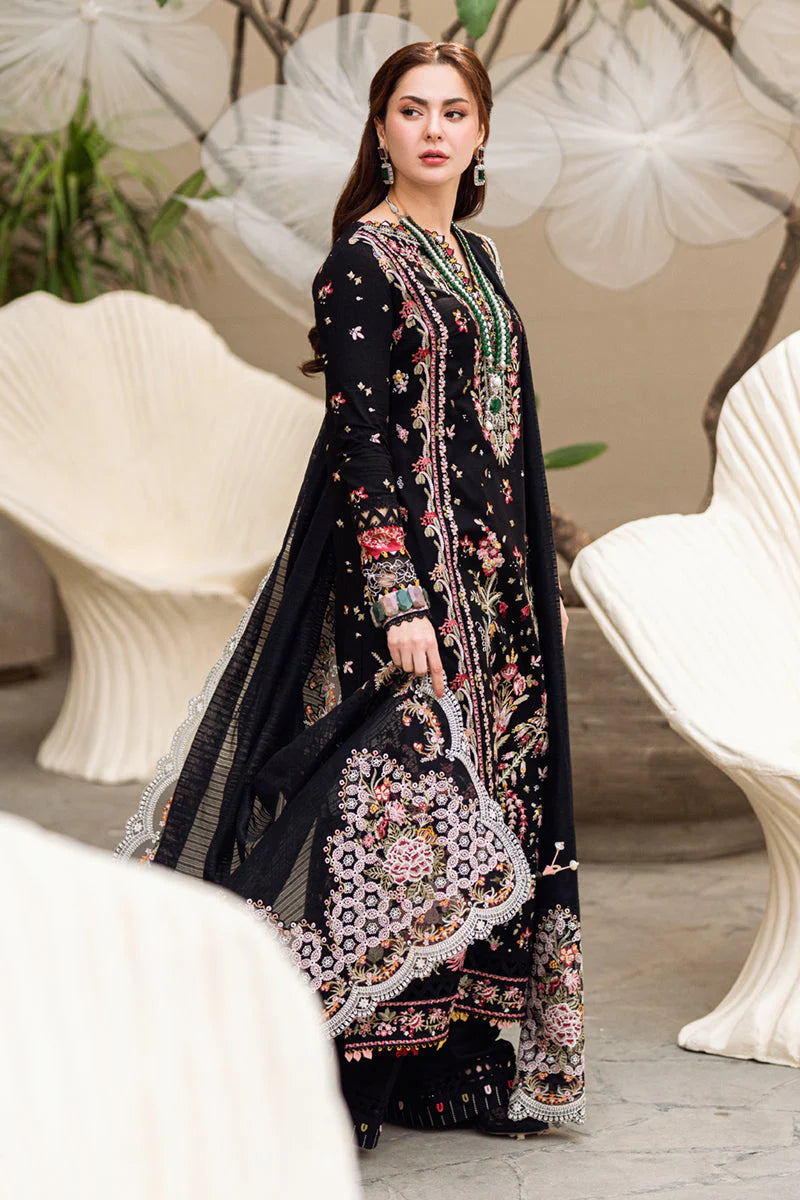 QALAMQAR- 3PC LAWN HEAVY EMBROIDERED SHIRT WITH LAWN HEAVY EMBROIDERED DUPATTA & TROUSER-BIC-5644