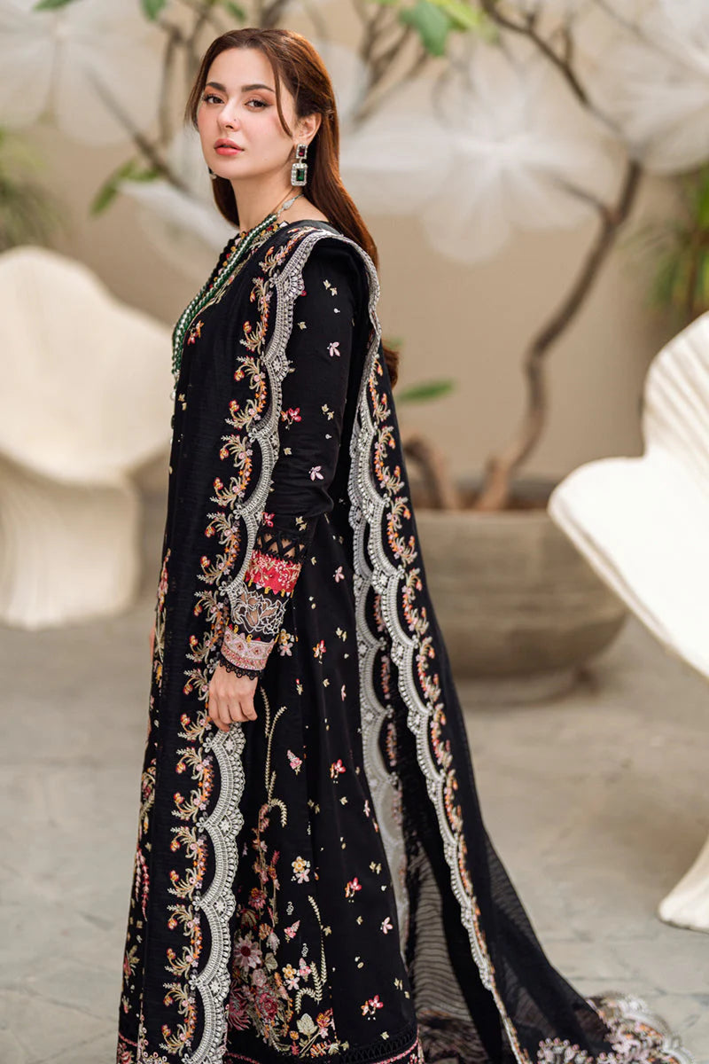 QALAMQAR- 3PC LAWN HEAVY EMBROIDERED SHIRT WITH LAWN HEAVY EMBROIDERED DUPATTA & TROUSER-BIC-5644