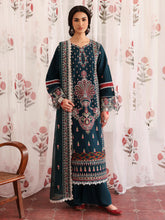MAHNUR-UNSTITCHED 3PC LAWN LASERWORK EMBROIDERED SUIT-PK-4689
