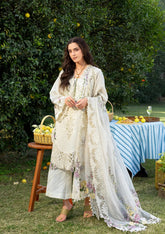 ELAF-UNSTITCHED 3PC DHANAK EMBROIDERED SUIT-PK-5217