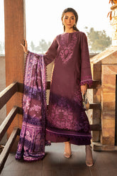 BIN ILYAS-UNSTITCHED 3PC DHANAK EMBROIDERED SUIT-PK-4123