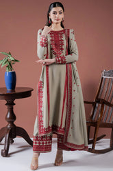 ASIM JOFA-3PC LAWN EMBROIDERED SHIRT WITH LAWN EMBROIDERED DUPATTA AND EMB TROUSER-PK-5547