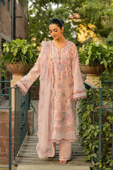 MAHNUR-UNSTITCHED 3PC LAWN HEAVY EMBROIDERED SUIT -PK-4668