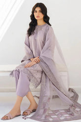 JAZMIN- 3PC LAWN HEAVY EMBROIDERED SHIRT WITH ORGANZA EMBROIDERED READY TO WEAR DUPATTA-PK-2756