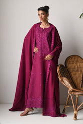 ZAIB-UNSTITCHED 3PC DHANAK EMBROIDERED SUIT-PK-5262