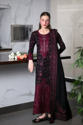 ZAIB-UNSTITCHED 3PC KARANDI EMBROIDERED SUIT-PK-5297