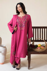 ASLING-UNSTITCHED 3PC DHANAK EMBROIDERED SUIT-PK-4420