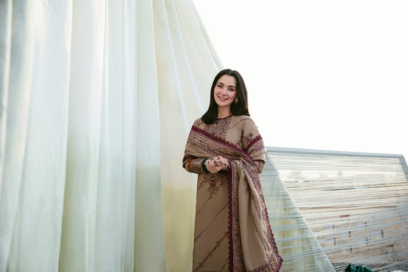 FLORENT-UNSTITCHED 3PC DHANAK EMBROIDERED SUIT-PK-5752
