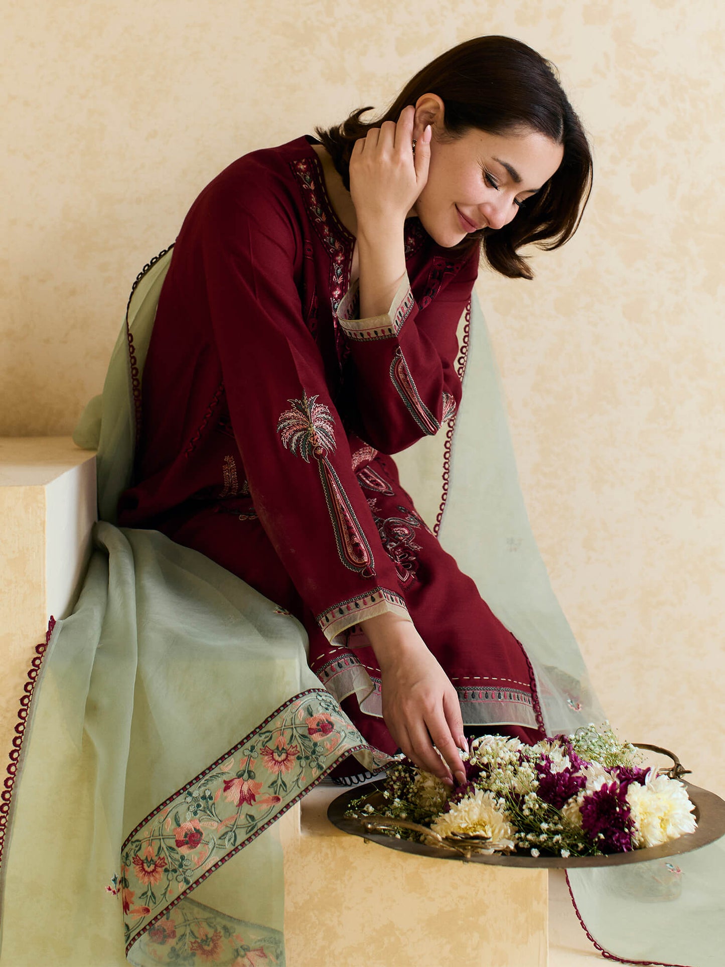 ZARA SHAHJAHAN - UNSTITCHED 3PC LAWN EMBROIDERED SUIT-PK-5729