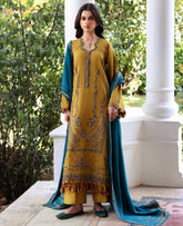 REPUBLIC WOMENSWEAR-UNSTITCHED 3PC DHANAK EMBROIDERED SUIT-PK-5238
