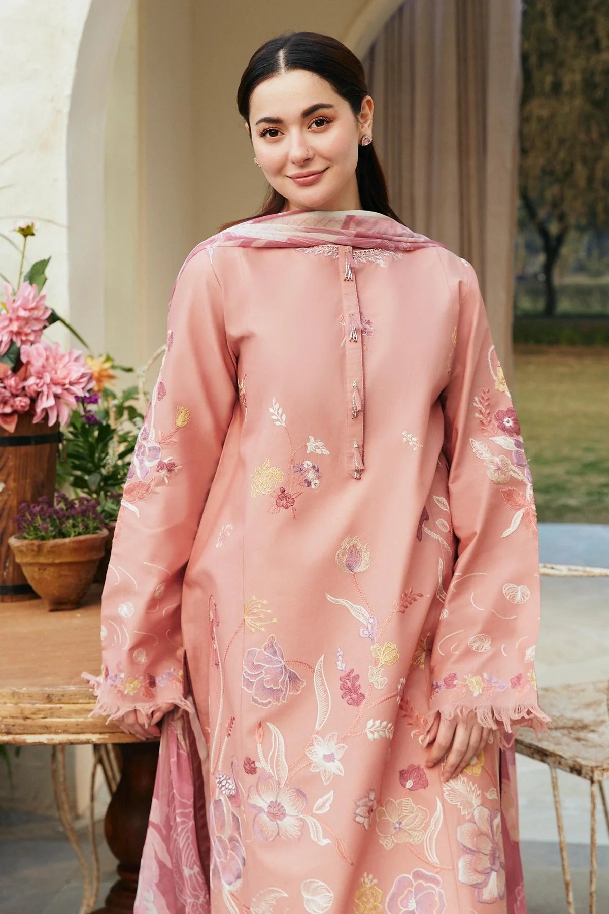 ZARA SHAHJ AHAN- UNSTITCHED 3PC DHANAK EMBROIDERED SUIT-PK-2739
