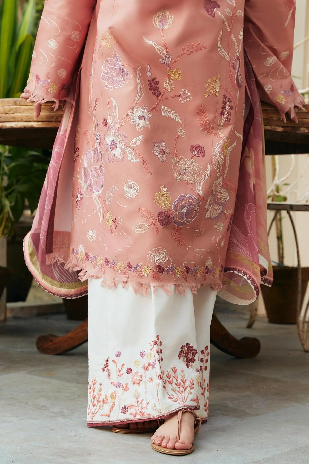ZARA SHAHJ AHAN- UNSTITCHED 3PC DHANAK EMBROIDERED SUIT-PK-2739