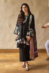 MUSHQ-3PC LAWN EMBROIDERED SHIRT WITH MONARK PRINT DUPATTA AND TROUSER-PK-5624