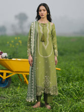 IZEL-UNSTITCHED 3PC LAWN EMBROIDERED SUIT-PK-4509