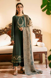 IZEL-UNSTITCHED 3PC DHANAK EMBROIDERED SUIT-PK-4394