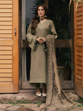 IZEL-UNSTITCHED 3PC DHANAK EMBROIDERED SUIT-PK-5328