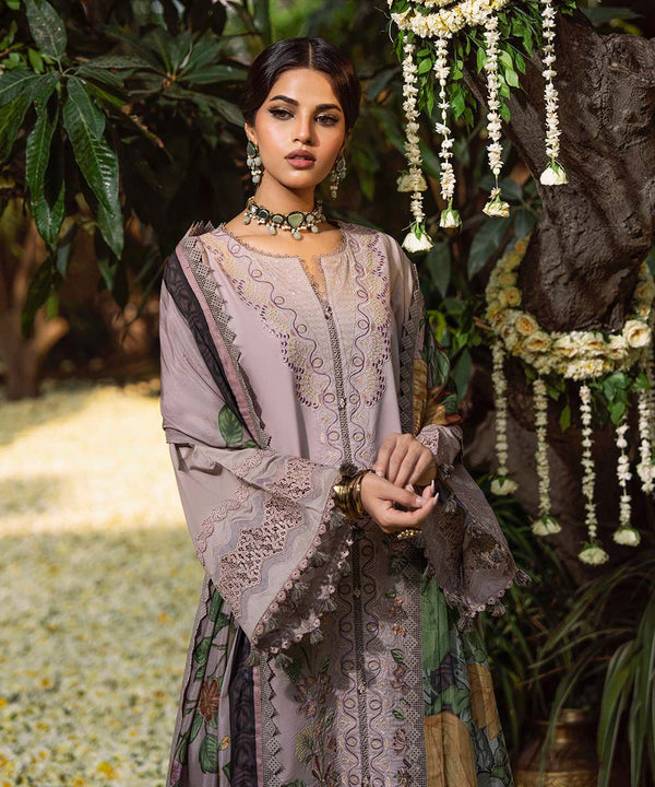 SAPPHIRE-UNSTITCHED 3PC DHANAK EMBROIDERED SUIT-PK-3824